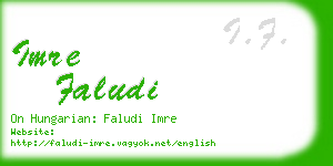 imre faludi business card